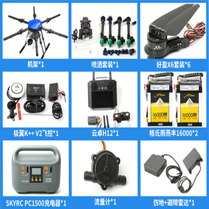 EFT Plant protection machine E610P 6 axis 10 kg spraying aircraft