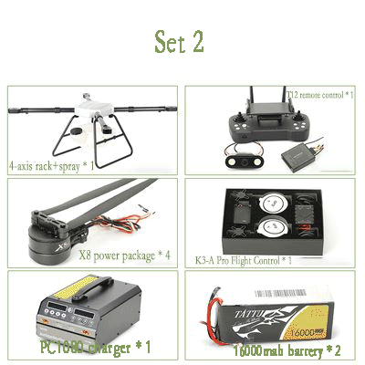 Plant protection machine 4-axis 10kg drone with pesticide spray aircraft polar wing K3A flight control Grille battery