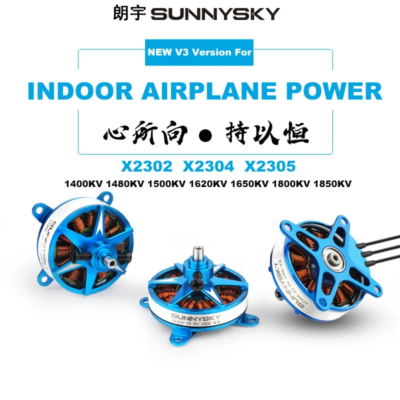 New Sunnysky F3P Indoor Power X2302 X2304 X2305 1400KV 1480KV 1500KV Brushless Motor CW for Fixed-wing aircraft Multicopter