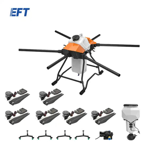 ช่วงล่างใหม่ EFT G630 Hex Drone พร้อม Hobbywing X9 Plus Motor JIYI K + + ควบคุมการบินสำหรับการฉีดพ่นและกางออก