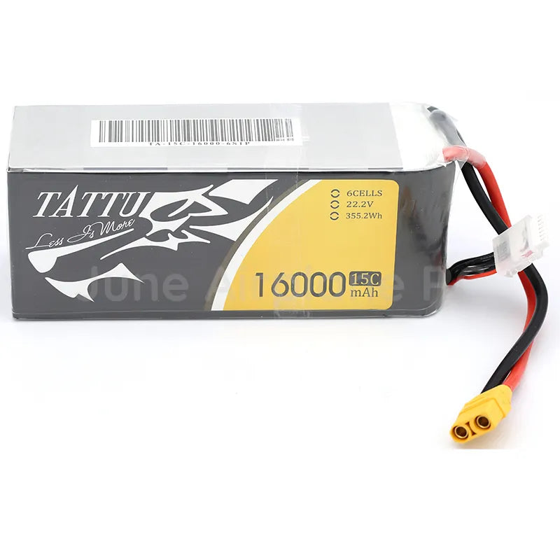 TATTU 16000mAh 15C LiPO Battery Burst 30C for Big Load Multirotor FPV Drone Hexacopter Octocopter