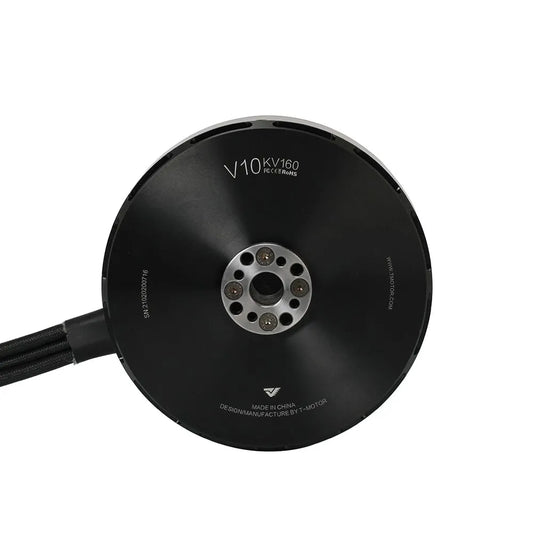 T-motor V Type V10 KV160 12S 42-52V Brushless Motor 120CC For VTOL Multirotor Drone Quadrotor, Max Thrust 28KG