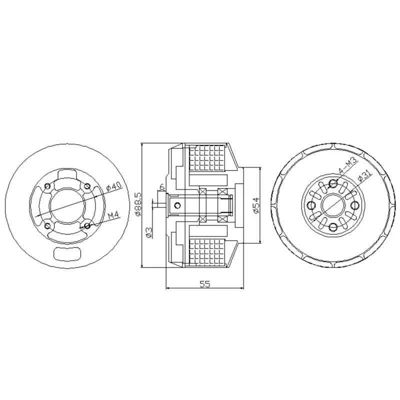 1pcs Eaglepower EA98 KV120 KV90 EA series brushless motor agricultural drone motor Eaglepower 9025