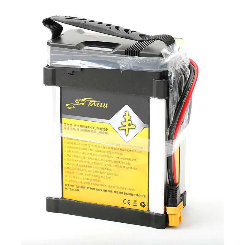 TATTU 44.4V 16000mAh 15C 12S 710.4Wh 리튬폴리머 충전식 배터리 DIY RC 드론 모델용 리튬이온 배터리